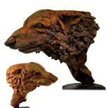 Head of a Wolf sculpture