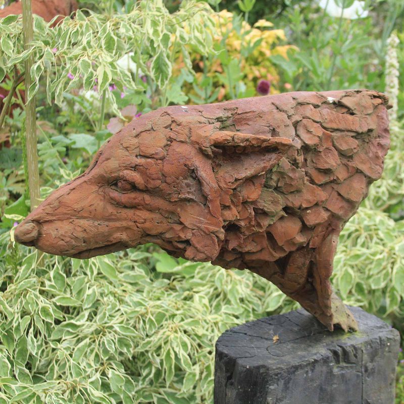 I Spy (Wolf Head) sculpture