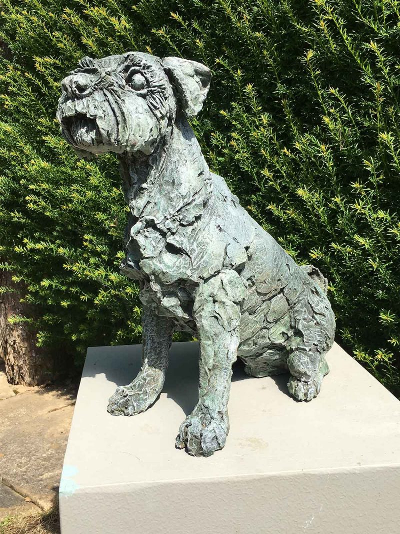 Myrtle - rough cut Schnauzer sculpture