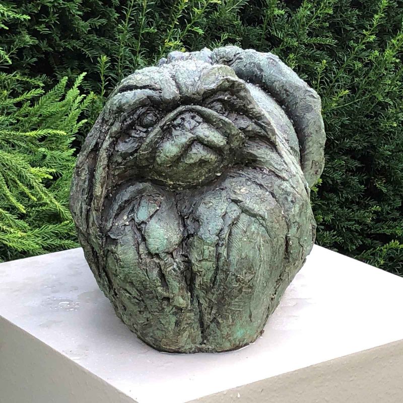 Peke Peek Peak - Pekinese dog sculpture
