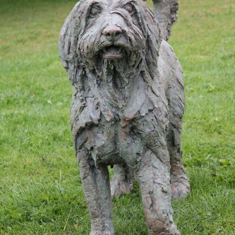 Shaggy Dog Story - Bearded Collie sculpture