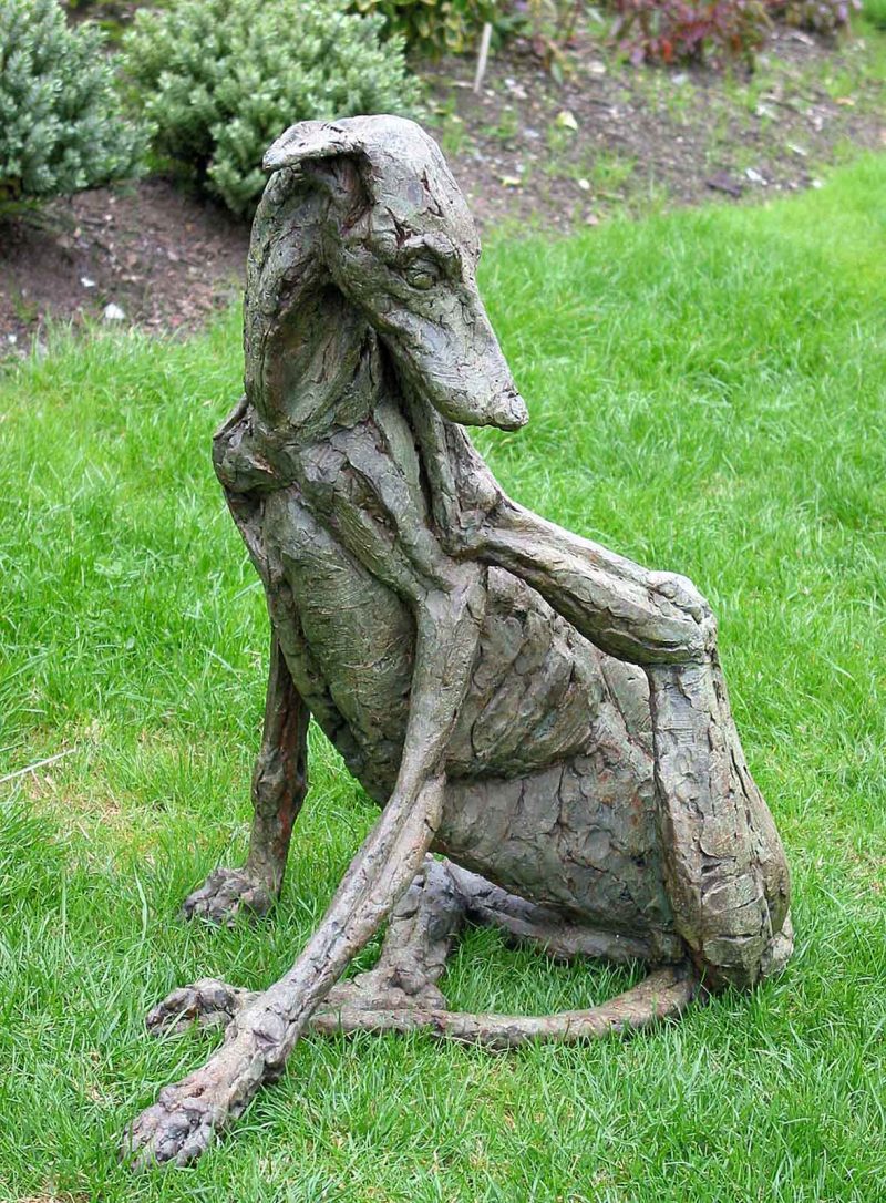 To Sort That Itch - Greyhound scratching sculpture